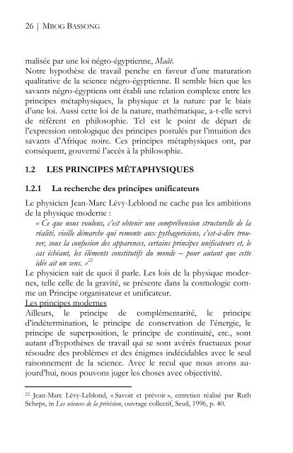 Les Fondements de la philosophie africaine