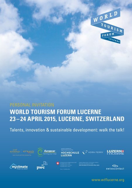 WORLD TOURISM FORUM LUCERNE 23 – 24 APRIL 2015, LUCERNE, SWITZERLAND