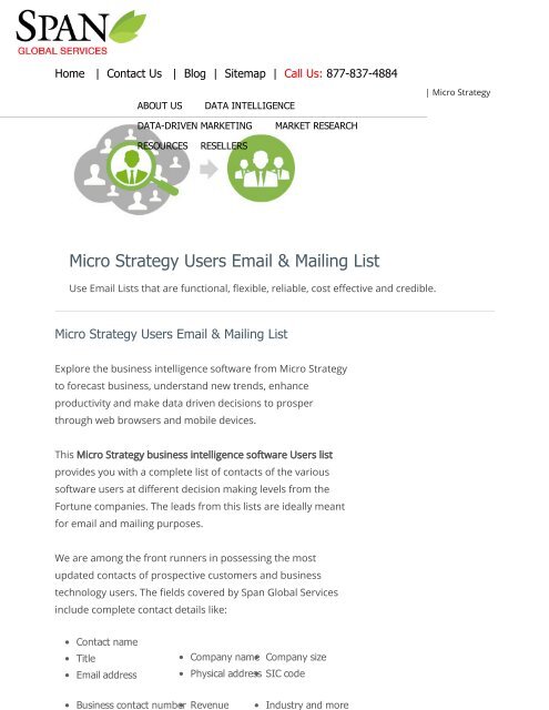 Get the affordable and reliable Micro Strategy users list to reach business users through multi-channel campaigns