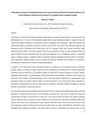 Philosophical topology and Topological philosophy as the mode of thinking of Evolution of Hierarchical Systems: The Role of Heterarchy and Heteronomy or Topological Notion of Qualitative quantity 