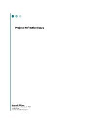 Project Reflective Essay