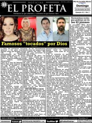 Noticias El Profeta 9 Noviembre 2014 Ejemplar 62