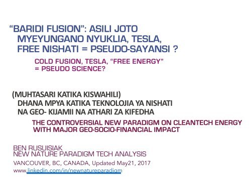 500px x 375px - Baridi Fusionâ€: Asili Joto, Myeyungano Nyuklia, Tesla, Free ...