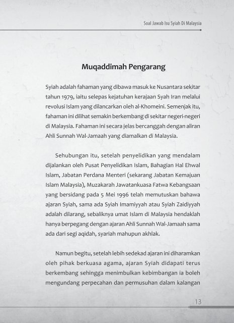 Soal Jawab Isu Syiah di Malaysia