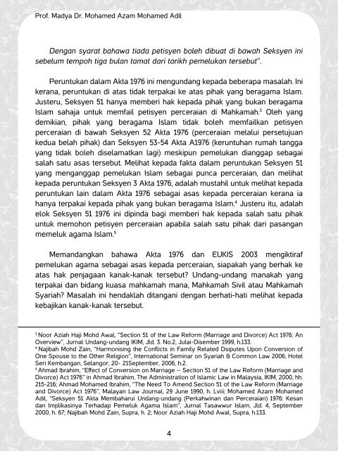 oPenentuan Agama dan Hak Penjagaan Kanak-kanak menurut Undang-undang Islam