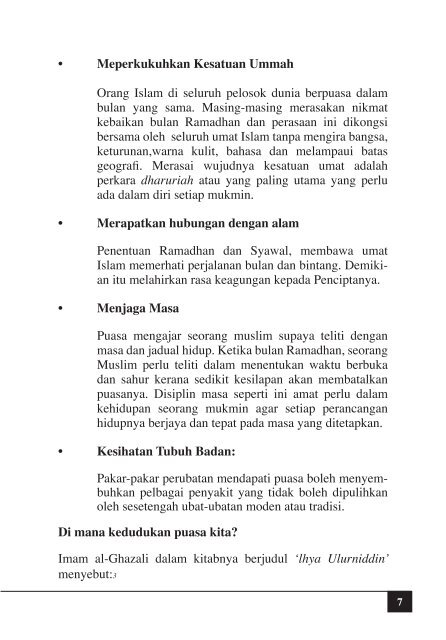 Panduan Puasa Ramadhan