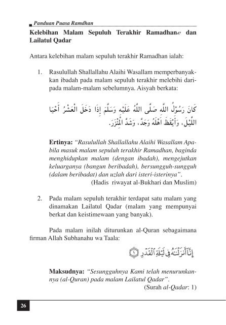 Panduan Puasa Ramadhan