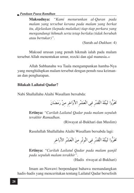 Panduan Puasa Ramadhan