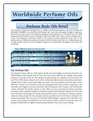 Perfume Body Oils Retail