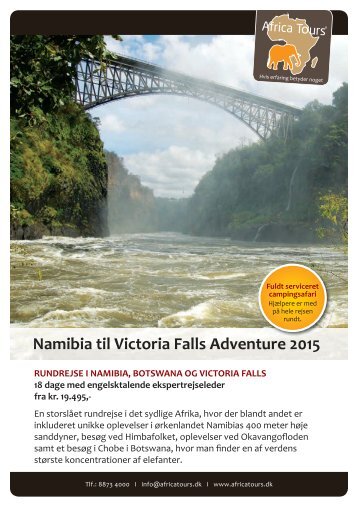 Namibia til Victoria Falls Adventure 2015