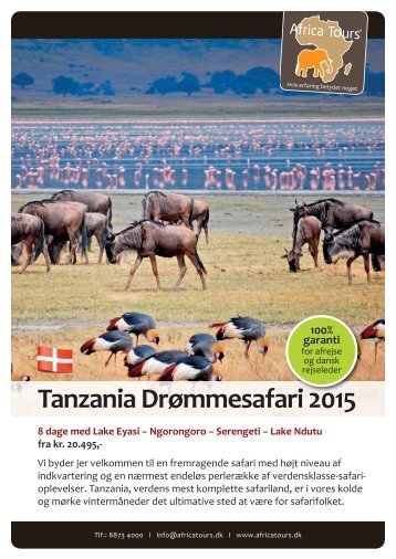 Tanzania Drømmesafari 2015