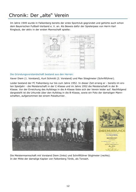 Festschrift zum 40-jährigen Jubiläum des Sportclub Falkenberg