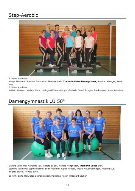 Festschrift zum 40-jährigen Jubiläum des Sportclub Falkenberg