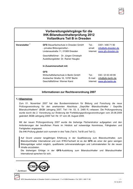 Prufung Teil B Gfs Dresden