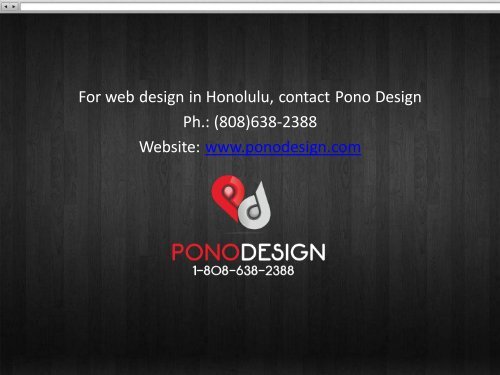 Web Design in Honolulu – The Trends