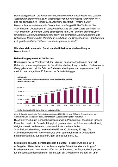 Hans Günter Meyer Thompson Substitutionsbehandlung in Deutschland eine Bestandsaufnahme