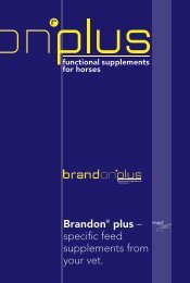 Brandon plus – specific feed supplements from your vet.