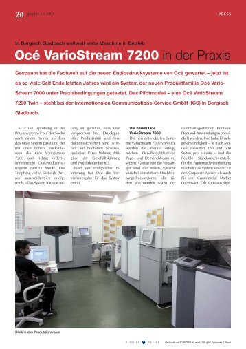 Océ VarioStream 7200 - ICS - Internationale Communikations-Service