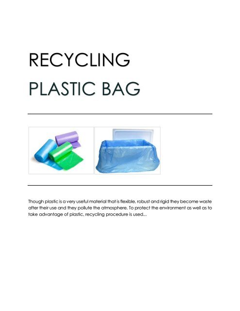 Recycling Plastic Bag