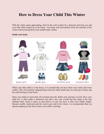 How to Dress Your Child This Winter