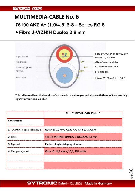 Coaxial signal cable