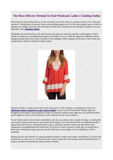 ladies shopping websites