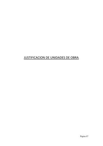 JUSTIFICACION DE UNIDADES DE OBRA: