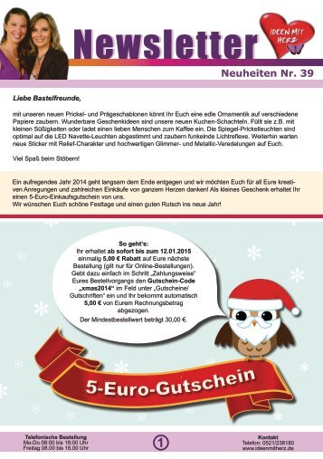 Ideen mit Herz Newsletter Nr. 39