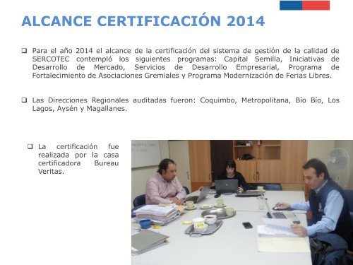 CERTIFICACIÓN 2014