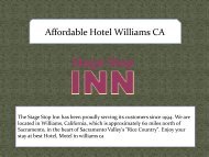 Affordable Hotel Williams CA
