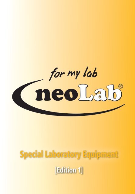 neoLab-Katalog englisch - special laboratory equipment