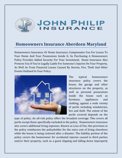 Homeowners Insurance Aberdeen Maryland