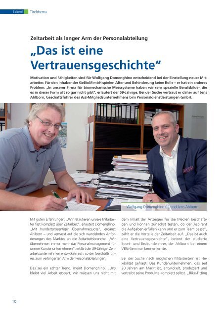 FACHMAGAZIN ZEITARBEIT | AUSGABE 04 | 2014