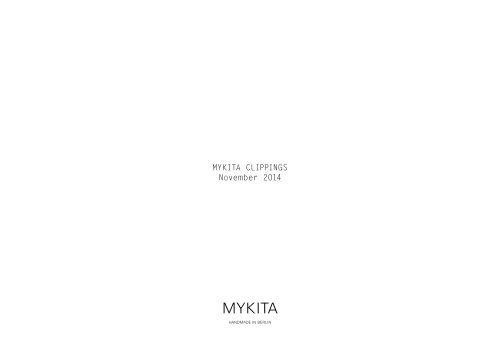 MYKITA CLIPPINGS November 2014