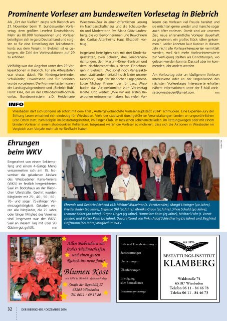 DER BIEBRICHER, Ausgabe 277, Dezember 2014