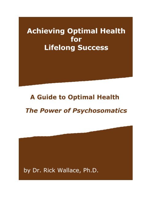 Achieving Optimal Health for Lifelong Success