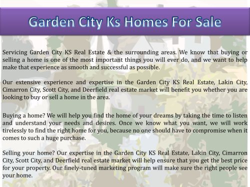 Garden City Ks Homes For Sale