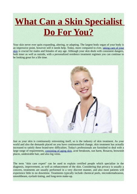 certified skin care specialist