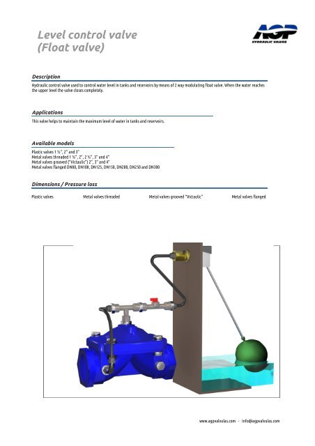 Level control valve (Float valve)