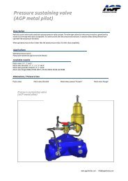 Pressure sustaining valve (AGP metal pilot)