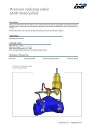 Pressure reducing valve (AGP metal pilot)