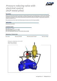 Pressure reducing valve with electrical control (AGP metal pilot)
