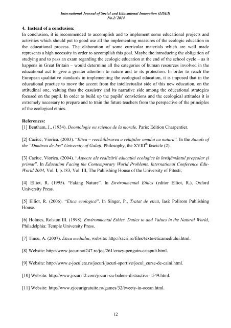 International Journal of Social and Educational Innovation (IJSEI)