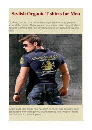 Stylish Organic T shirts for Men