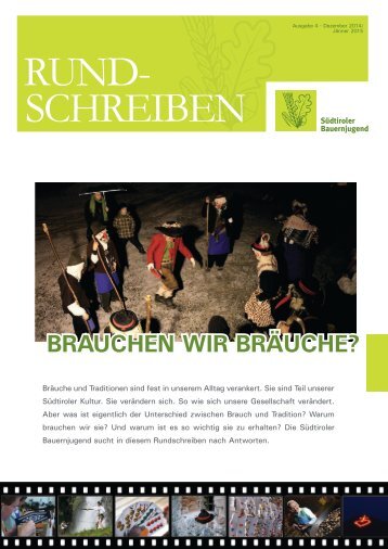 Rundschreiben der Südtiroler Bauernjugend Nr. 4 / 2014