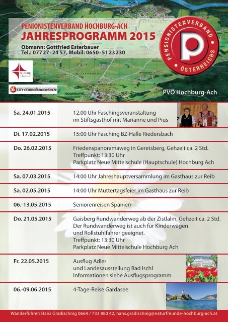 JAHRESPROGRAMM 2015