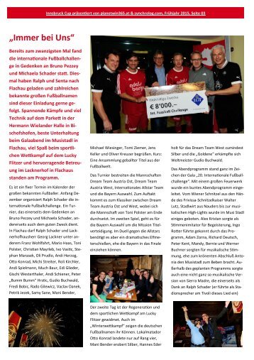 Innsbruck Cup Magazin 2015, 20. int. Fußballchallenge