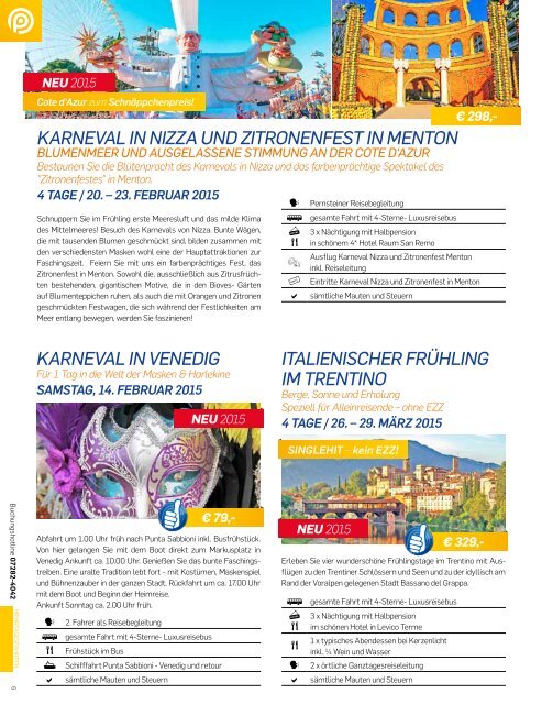 Pernsteiner Reisen - Reisekatalog 2015