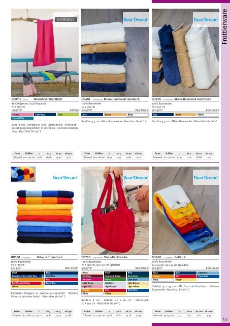catalogue textile