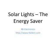 Solar lights - The Energy Saver